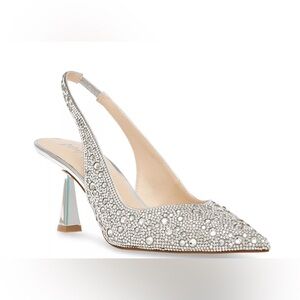 Betsey Johnson Mya Slingback Pump Silver
